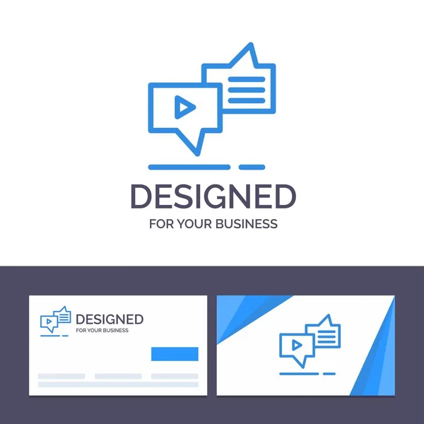 Modèle de carte de visite créative et logo Chat, connexion, marque — Image vectorielle