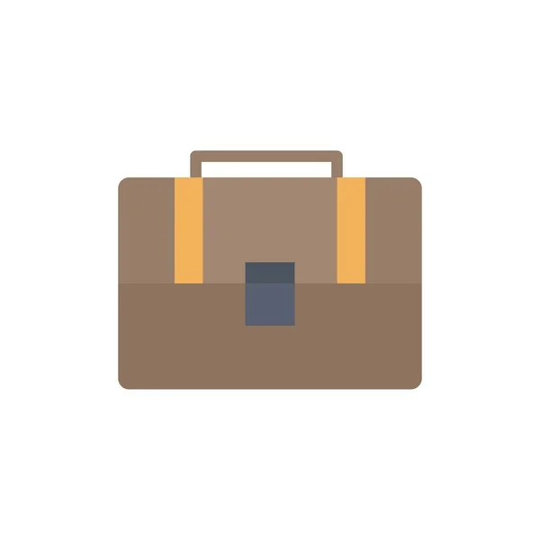 Sac, valise, étui, sac à main Flat Color Icon. Icône vectorielle banne — Image vectorielle