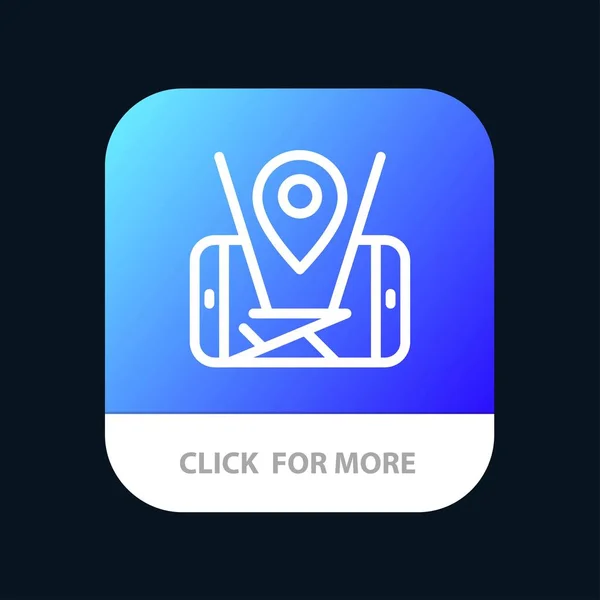 Mapa, Celular, Localização, Tecnologia Mobile App Button. Android e — Vetor de Stock
