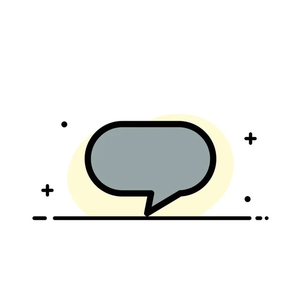 Twitter, Chat, Chatting  Business Flat Line Filled Icon Vector B - Stok Vektor