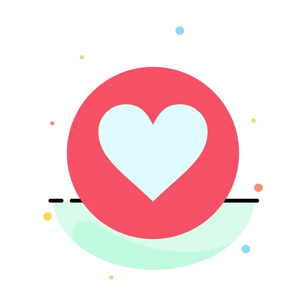 Amor, Coração, Favorito, Crack abstrato modelo de ícone de cor plana —  Vetores de Stock