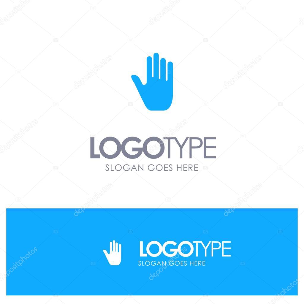 Body Language, Gestures, Hand, Interface, Blue Solid Logo with p