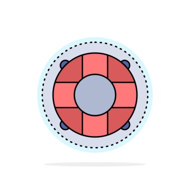 Yardım, yaşam, lifebuoy, cankurtaran, koruyucu Düz Renk Simge Vecto