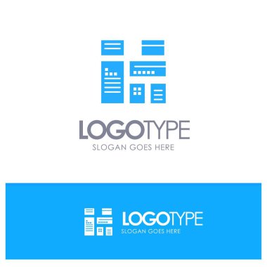 Yerli, Reklam, Yerli Reklam, Pazarlama Blue Solid Logo sloganı için yer ile