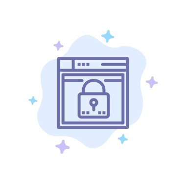 Giriş, Güvenli, Web, Düzen, Şifre, Soyut Mavi Simge kilit