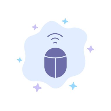Fare, Wifi, Soyut Bulut Arka Planda Bilgisayar Mavisi Simgesi