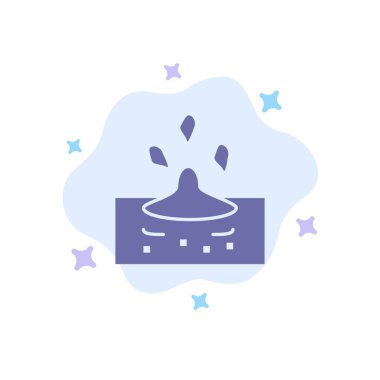 Damla, Yağmur, Yağmurlu, Soyut Bulut Arka Plan Üzerinde Su Mavisi Simge