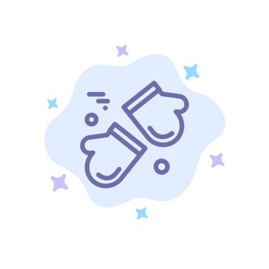 Alp, Arktik, Kanada, Eldiven, İskandinavya Mavi Simge Abstrac