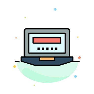 Laptop, Bilgisayar, Donanım, Eğitim Soyut Düz Renk Simge T