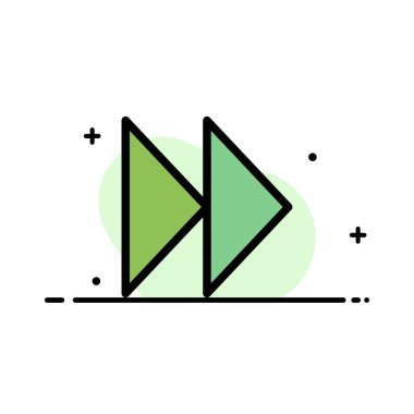 Hızlı kontrol, Ileri, medya, video Iş düz çizgi dolu ı