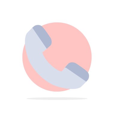 Arama, Telefon, Telefon Soyut Daire Arka Plan Düz renk Ico