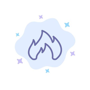 Yangın, Isıtma, Şömine, Soyut Bulut Geri Mavi Simge Kıvılcım