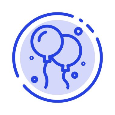 Balon, Sinek, Kanada Mavi Noktalı Çizgi Hattı Simgesi