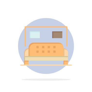 Otel, Yatak, Yatak Odası, Hizmet Soyut Daire Arka Plan Düz col