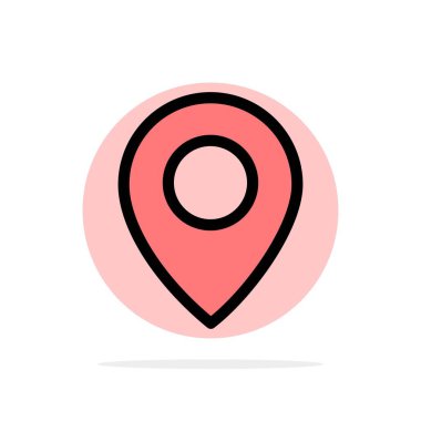 Twitter, Konum, Harita Soyut Daire Arka Plan Düz renk Ico