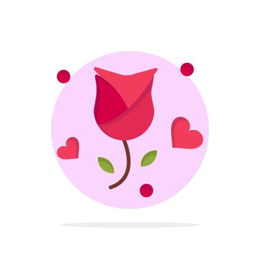 Gül, Çiçek, Aşk, Teklif, Valentine Soyut Daire Backgroun