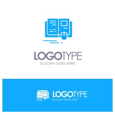Kitap, Eğitim, Bilgi, Mouse Blue Solid Logo için yer