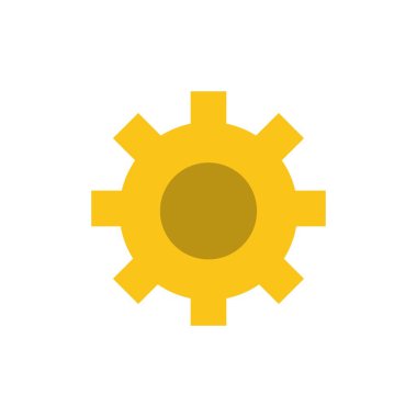 Ayar, Dişli, Arayüz, Kullanıcı Düz Renk Simgesi. Vektör simgesi yasağı