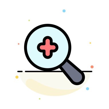 Genişletilmiş, Arama, Artı Soyut Düz Renk Simgesi Şablonu