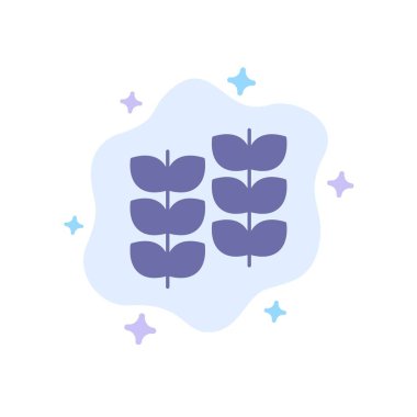 Bitki, Yaprak, Bitki, Soyut Bulut Backgroun Büyüme Mavi Simge