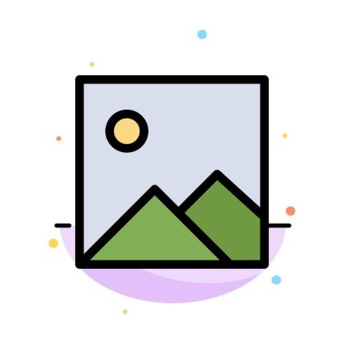 Twitter, Resim, Resim Soyut Düz Renk Simgesi Şablonu