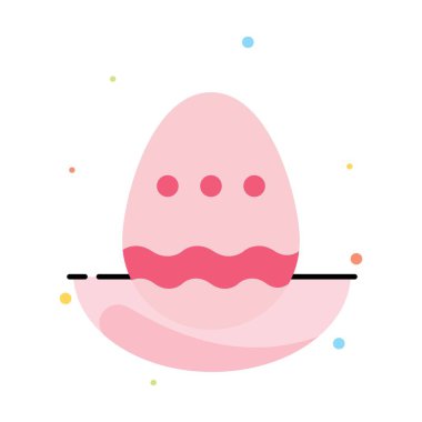 Dekorasyon, Paskalya, Paskalya Yumurtası, Yumurta Soyut Düz Renk Simgesi Tem