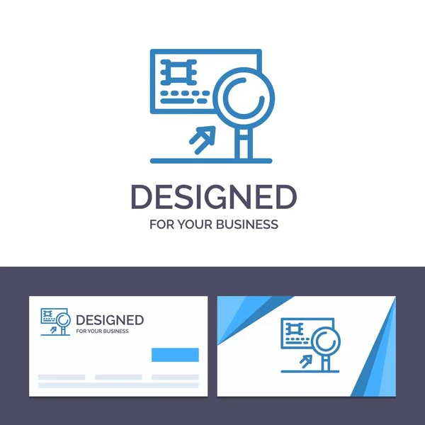Modello Creative Business Card e logo Analisi, Bancario, Card — Vettoriale Stock