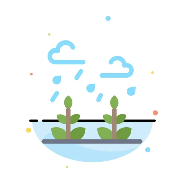 Environment, Growth, Leaf, Life Abstract Flat Color Icon Templat — стоковий вектор