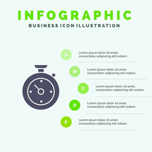 Kompass, Timer, Zeit, Hotel-Infografik Präsentationsvorlage. — Stockvektor