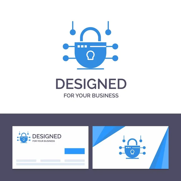 Carte de visite créative et modèle de logo Internet, Réseau, Netw — Image vectorielle