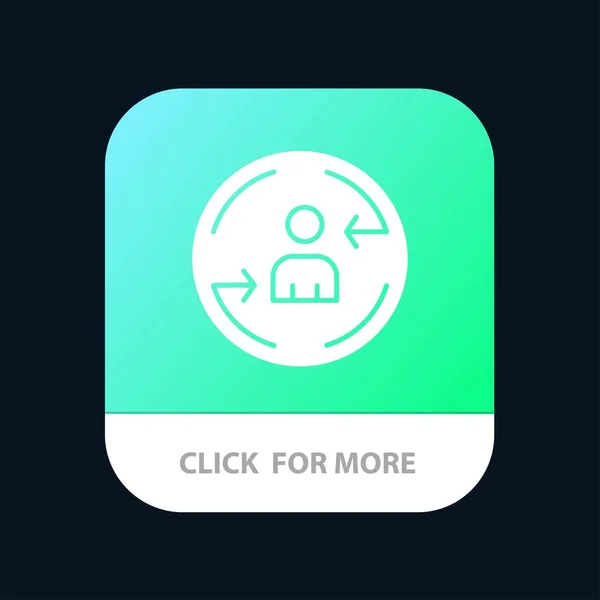 Rückkehr, Besucher, Digital, Marketing mobile App-Taste. androi — Stockvektor