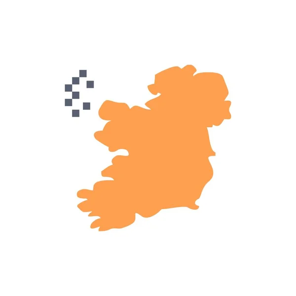 Welt, Karte, Irland flache Farbe Symbol. Vektor Symbol Banner templat — Stockvektor
