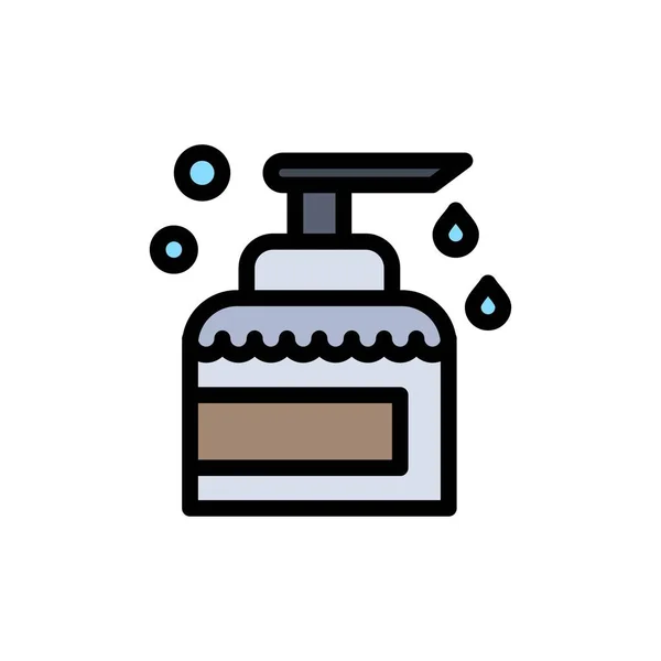 Nettoyage, Maison, Entretien, Produit, Spray Flat Color Icon. Vecto — Image vectorielle