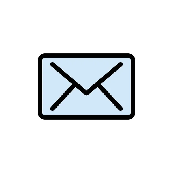 E-mail, poczta, ikona płaskiego koloru wiadomości. Wektor ikona banner Templa — Wektor stockowy