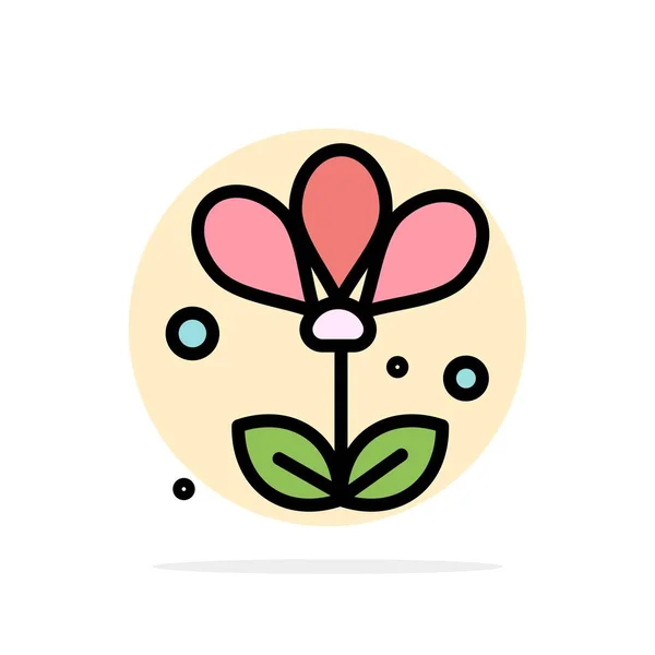 Blume, Blumen, Natur, Frühling abstrakten Kreis Hintergrund flache c — Stockvektor