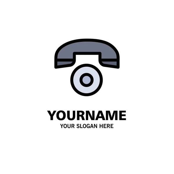 Telefone, Ligue, Telefone Business Logo Template. Cor plana —  Vetores de Stock