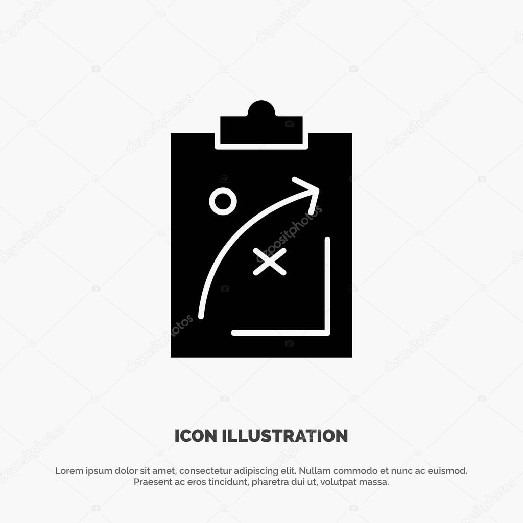 Plan, Strategic, Strategy, Tactics, Economics, Market,  solid Glyph Icon vector