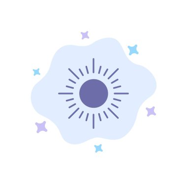 Güneş, Gündoğumu, Soyut Bulut Arka Plan Üzerinde Sunset Mavi Simge