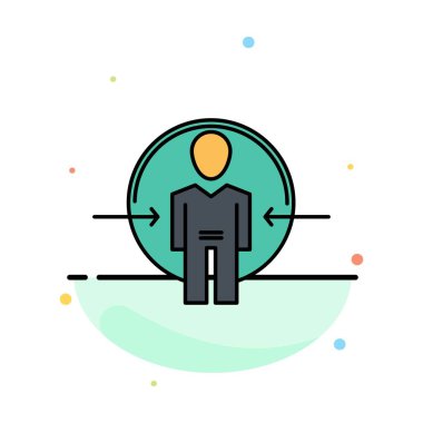 Adam, Kullanıcı, Giriş, Kimlik, Kimlik Soyut Düz Renk Simgesi Şablonu