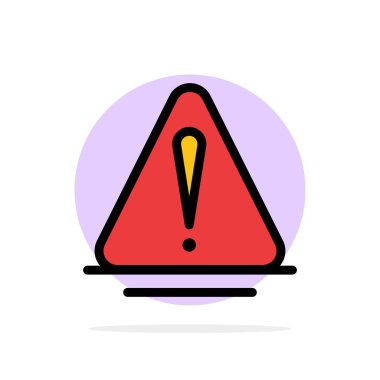 Uyarı, Tehlike, Uyarı, Lojistik Soyut Daire Arka Plan Düz