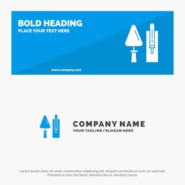 Trowel, Brickwork, Construction, Masonry, Tool SOlid Icon Websit vector