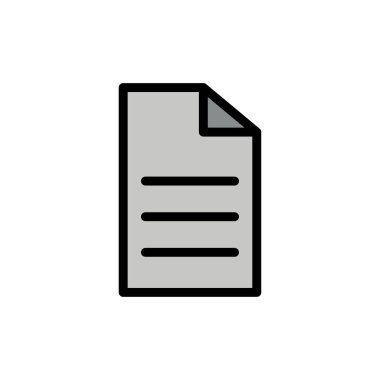 Dosya, Veri, Kullanıcı, Arayüz Düz Renk Simgesi. Vektör simgesi afiş