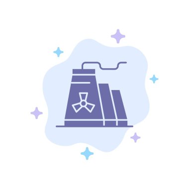 İnşaat, İnşaat, Fabrika, Soyut Sanayi Mavi Simge 