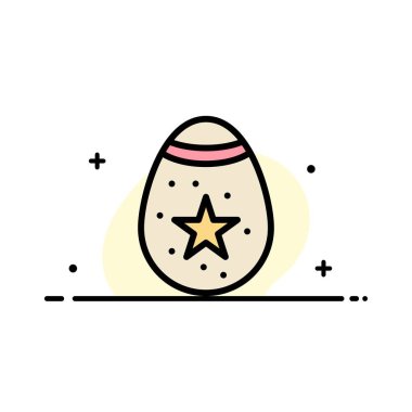 Kuş, Dekorasyon, Paskalya, Yumurta İş Düz Hat Dolgulu Simge Ve