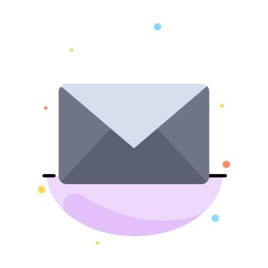 E-posta, Posta, Mesaj, Sms Soyut Düz Renk Simgesi Şablonu