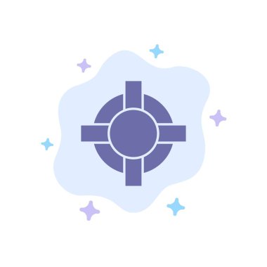 Yardım, Lifesaver, Soyut Bulut Arka Plan Üzerinde Destek Mavi Simge