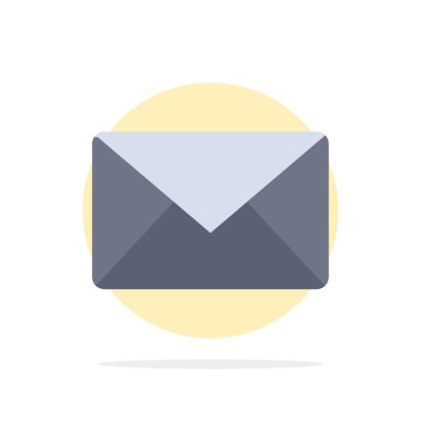 E-posta, Posta, Mesaj, Sms Soyut Daire Arka Plan Düz renk 