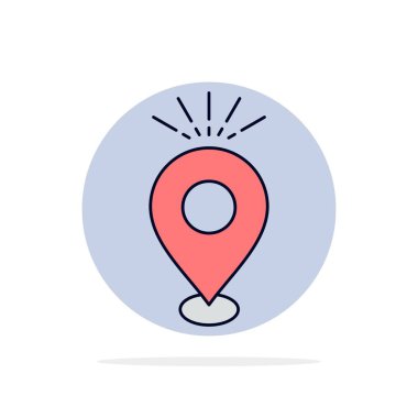 Yer, Pin, Kamp, tatil, harita Düz Renk Simge Vektör