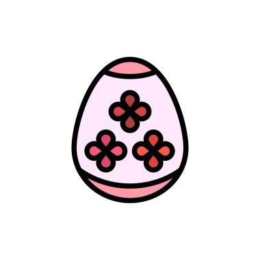 Paskalya yumurtası, yumurta, tatil, tatiller düz renk simgesi. Vektör simgesi