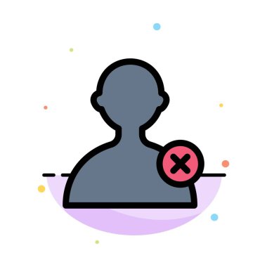 Sil, Adam, Kullanıcı Soyut Düz Renk Simgesi Şablonu